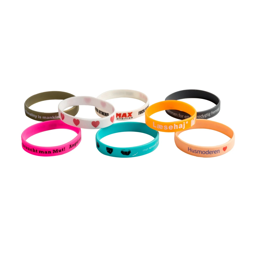 Promotional Gift Funny Fashionable Silicone Slap Wristband, OEM Custom Printed Silicone Slap Band