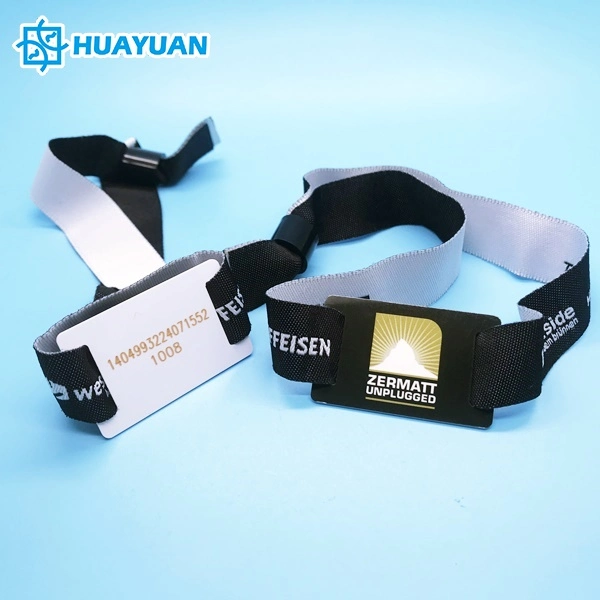 Musical Festival NTAG213 NFC Smart RFID Fabric Woven Wristband