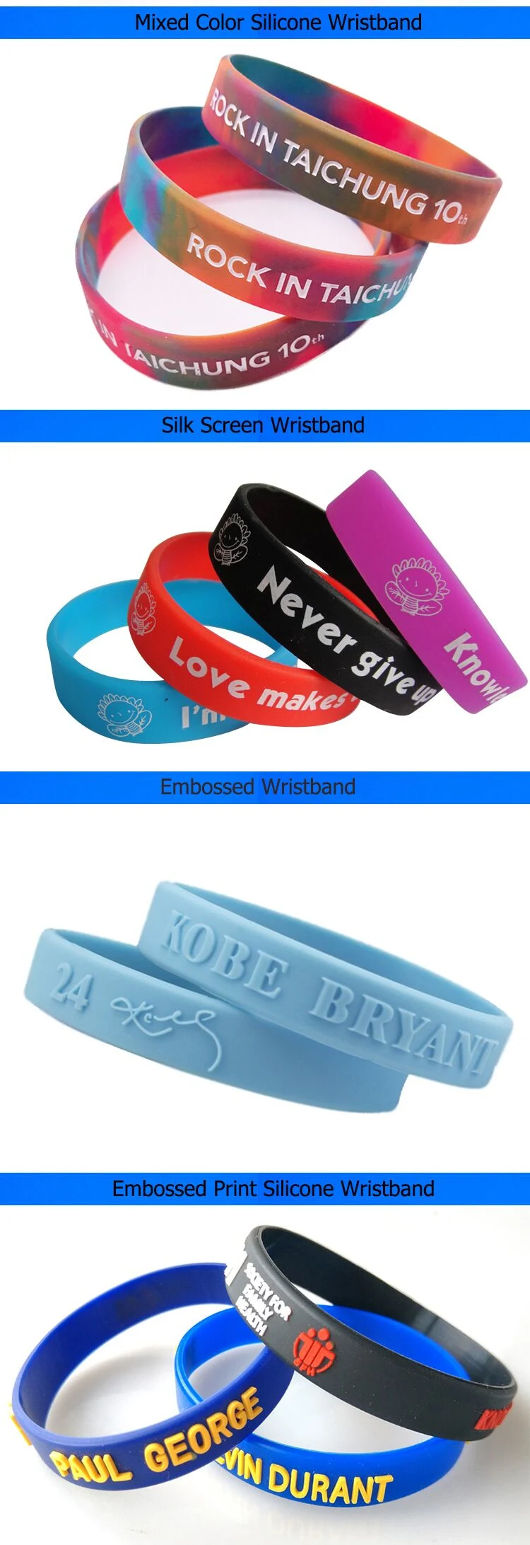 Custom RFID Silicon/Rubber Wristband