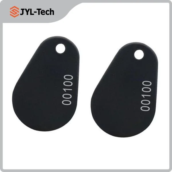 IP68 Logo Engraving Pear Overmolded RFID Keyfob