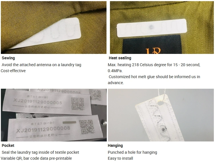 Low Cost Hotel Linen Laundry Industry Washable Fabric Textile UHF RFID Laundry Label Tag