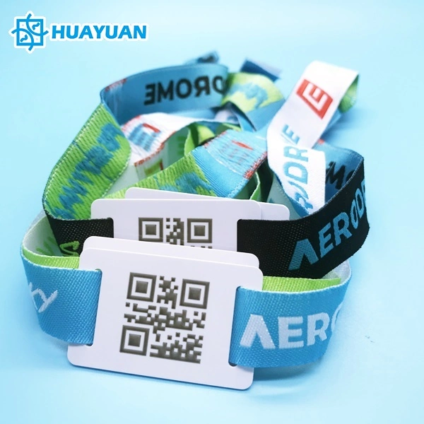 Musical Festival NTAG213 NFC Smart RFID Fabric Woven Wristband