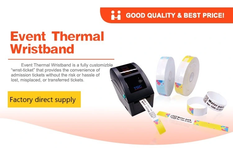 OEM Cheap Disposable 13.56MHz UHF RFID Wristband Patient Use Thermal Paper Wristbands Long Range for Hospitals Pet Material Soft PVC Material Bracelet